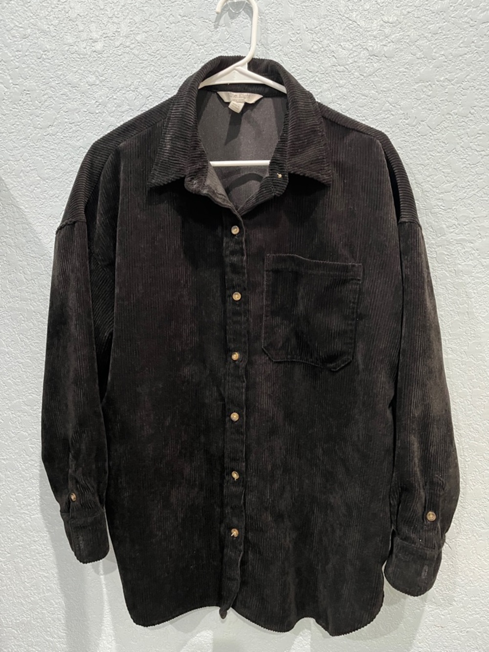 The Eight Corduroy Button-Up Shirt in Dark Charcoal